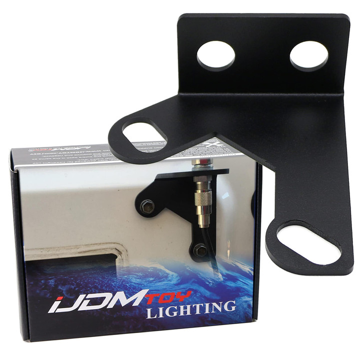 iJDMTOY Behind The Spare Tire Dual CB Antenn Mounting Bracket Holder Hardware Compatible with Jeep 20072017 Wrangler JK