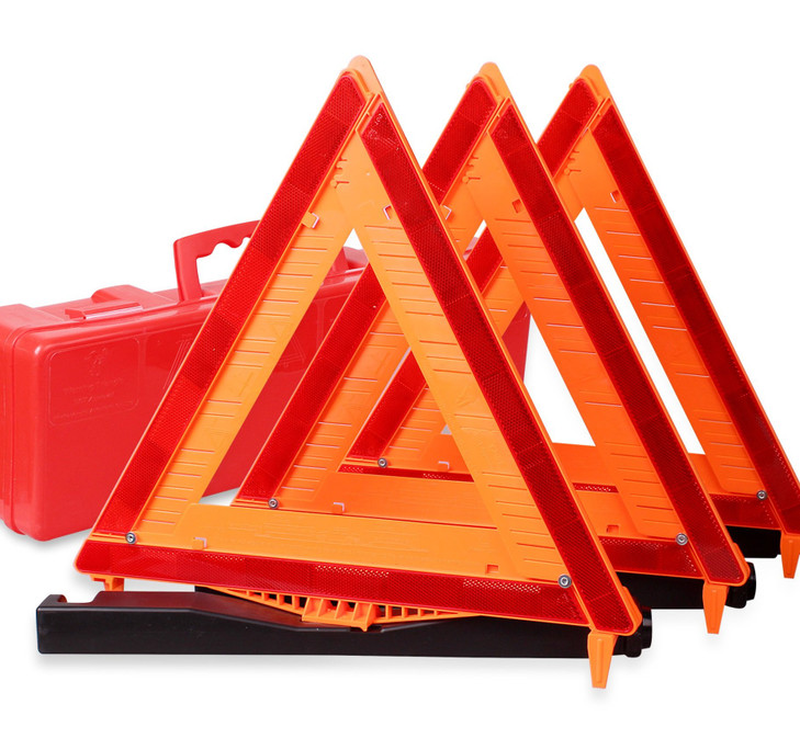 CARTMAN 3 Pack Warning Triangle DOT Approved Identical to United States FMVSS 571 125 Reflective Warning Road Safety Tri