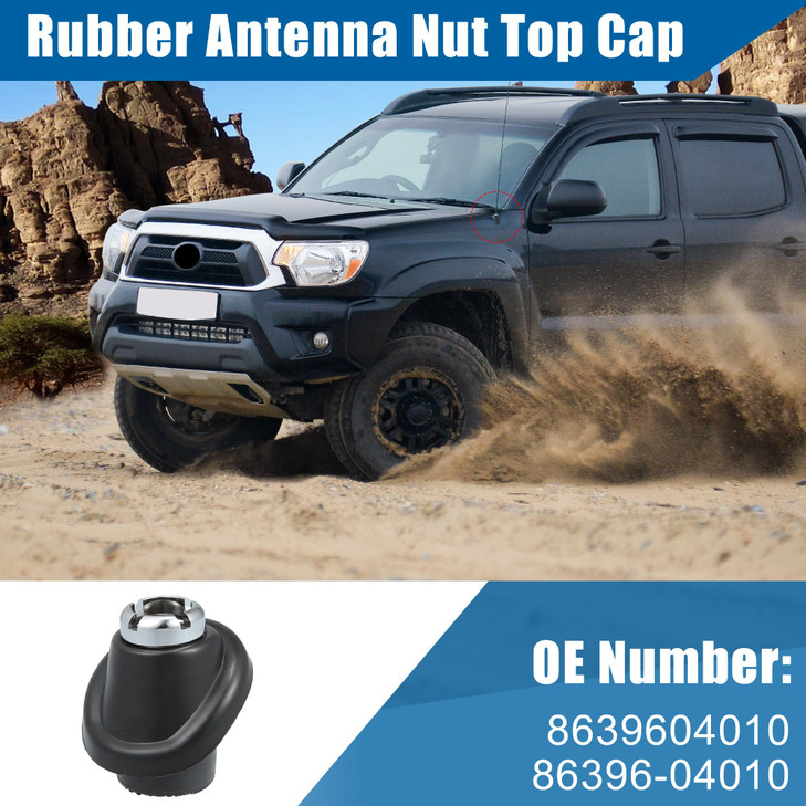 X AUTOHAUX Rubber Antenna Nut Top Cap for Toyota Tacoma 19952004 Antenna Mount Base Adapter Replace No8639604010