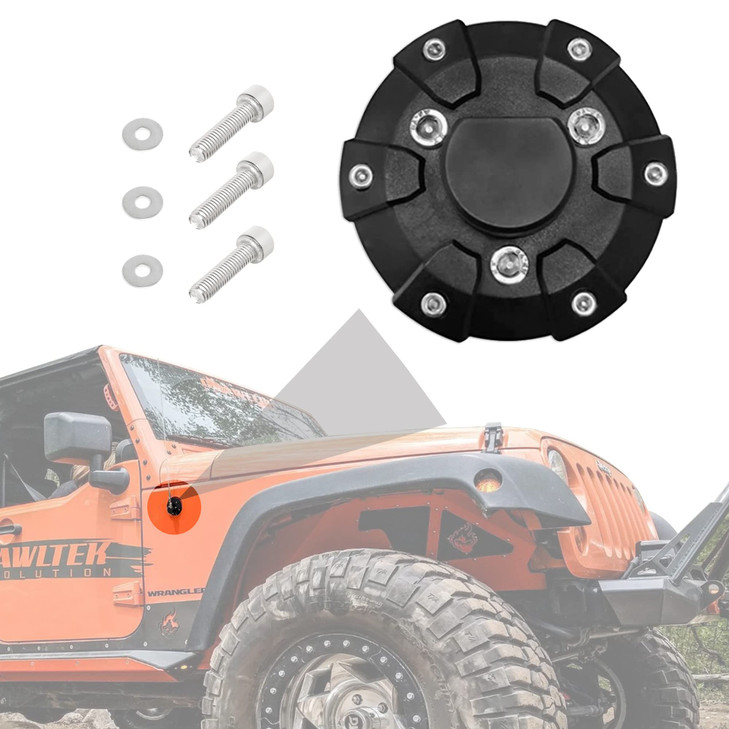 Anina Antenna Base Cover for 20072022 Jeep Wrangler JK JKU JL JLU Gladiator JT Steel ABS Antenna Mount Car Aerial Bottom