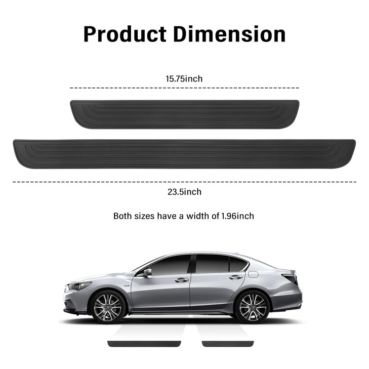 4PCS Car Door Sill ProtectorAntiScratch Waterproof Car Door Sills Scratch ProtectionUniversal Car Exterior Accessories A