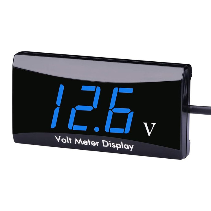 DC 12V Car Digital Voltmeter Gauge AIMILAR LED Display Voltage Volt Meter for Car Motorcycle Blue