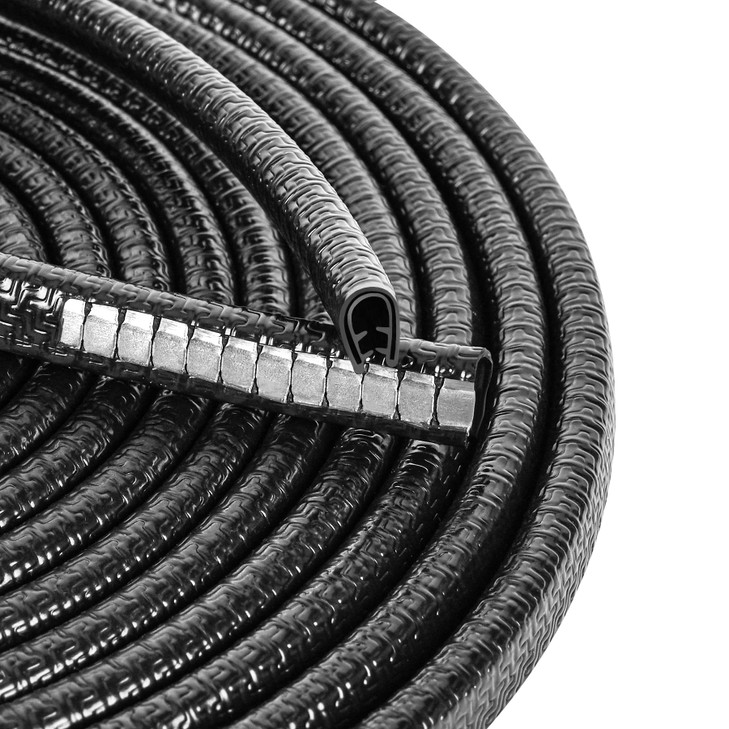 MYFAMIREA 33Ft10M Long Car Door Edge Guards U Shape Edge Trim Rubber Seal Protector Car Door Protection AntiCollision Ru