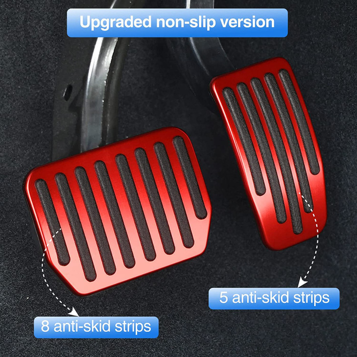 QIRUIMY Foot Pedal Pads Set for Tesla Model 3 Model Y NonSlip Performance Aluminum Car Accessories Brake Accelerator Ped