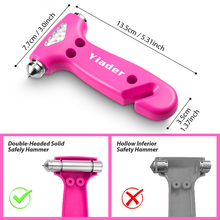 Yiader Window Breaker 3in1 Emergency Escape Tool with Car Window Breaker and Seatbelt Cutter Car Safety Hammer Car Essen