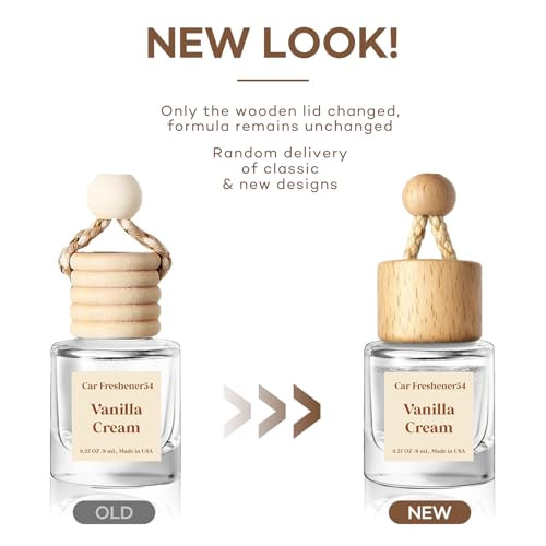 HoogaLife Car Air Freshener Diffuser 2 Pack Hanging Air Freshener Diffuser Vanilla Cream Fragrance Oil Air D iffuser for
