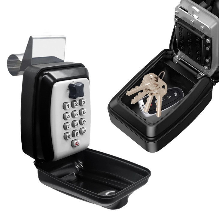 Upgrade SL591 Car Key Lock Box Car Window Lock Box for Turo Car Window Punch Button LockBox Vehicle Window Key Box Vehic