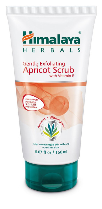Himalaya Gentle Exfoliating Apricot Scrub with Vitamin E, Exfoliates Dead Skin Cells, For All Skin Types, Free from Parabens, SLS and Phthalates, 150