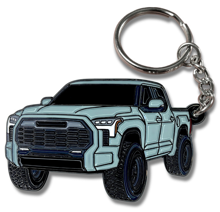 FOUR WHEEL BEAST Tundra Accessories Metal Tundra Keychain 2024 2023 Key Fob Cover Ring Key Chain Toy Truck Lunar Rock