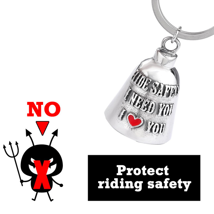 Motorcycle for Bells Motorcycle Angel Bell for Men WomenBell Biker AccessoryGuard Riding Safety Silver