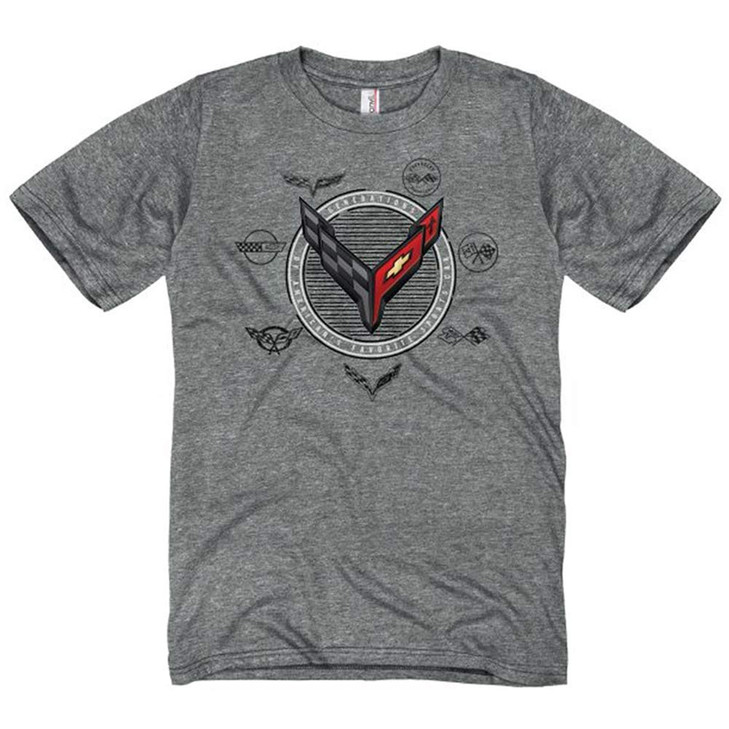 Corvette Next Generation C1C8 Generation TShirt Heather Graphite Large