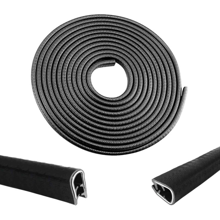 33Ft Car Door Edge Guards Black Universal Fit Door Edge Protector Rubber U Shape Automotive Door Trim Molding for Sedans