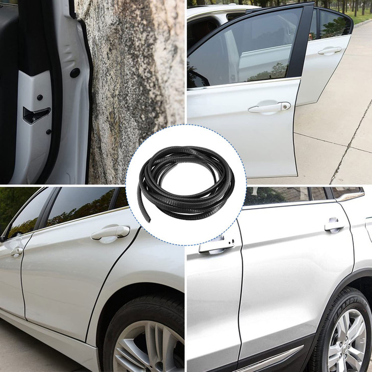 33Ft Car Door Edge Guards Black Universal Fit Door Edge Protector Rubber U Shape Automotive Door Trim Molding for Sedans