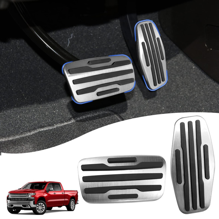 TTCRII for Chevy Silverado 1500 Pedal Covers 20192025 Compatible with GMC Sierra Pedals 20192025 for Yukon Racing Pedal