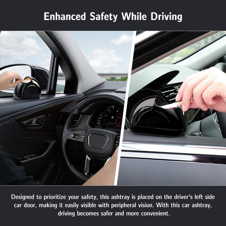 SAMIQU Car Ashtray with Lidlate model Car door Automotive AshtrayPortable Ash Tray for Car