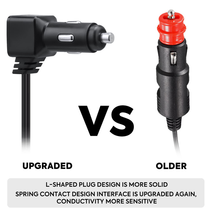 ICECO 12 Volt Male Cigarette Lighter Plug DC Power Cord Power Cable for Car Refrigerator Car Fridge Freezer 16AWG 8 FT L