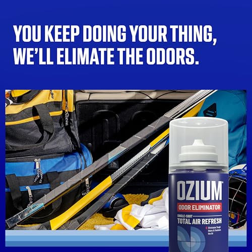 OZIUM Air Freshener Odor Eliminator 2oz Single Shot Total Air Refresh Car Air Freshener Original 4 Pack