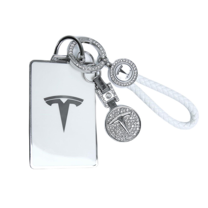 Tesheer for Tesla Key Card Holder Bling Key Chain fit Tesla Card Key Holder for Model SX3Y Cybertruck Card Key Holder fo