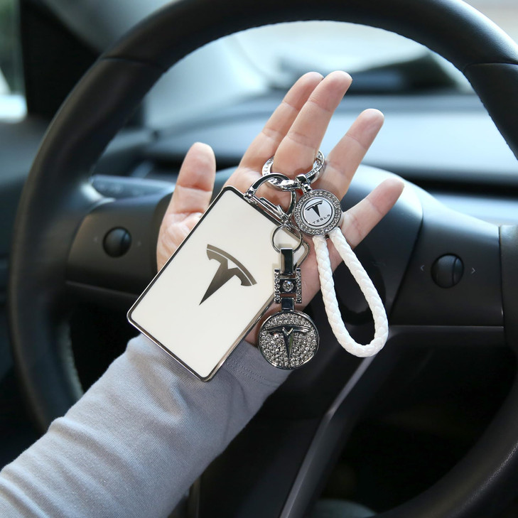 Tesheer for Tesla Key Card Holder Bling Key Chain fit Tesla Card Key Holder for Model SX3Y Cybertruck Card Key Holder fo