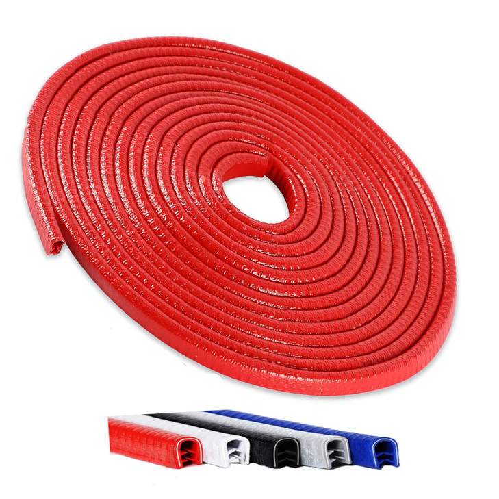 Winfort 165FT5M Universal Car Door Edge Protector Guards NoGlue Required Rubber Seal U Shape Automotive Door Entry Guard