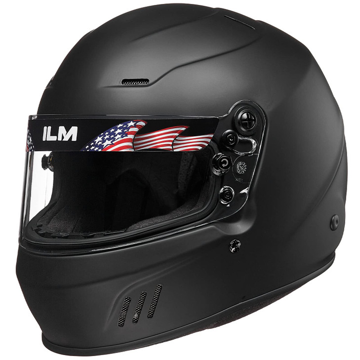 ILM Snell SA2025 Full Face Auto Car Racing Helmets for Men and Women Model 760Matte Black M