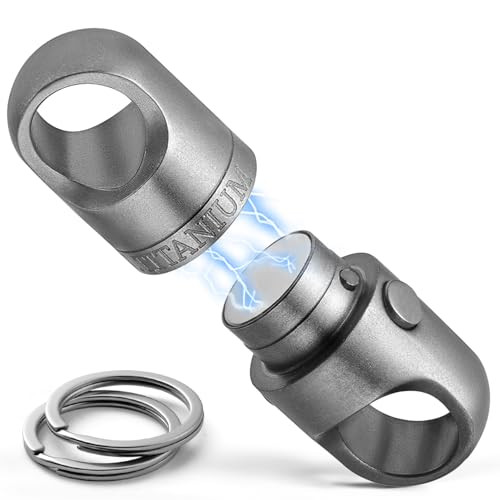 FEGVE Magnetic Quick Release Keychain OneHand Detachable Magnet Connector with Secure Lock for Valet EDC Use