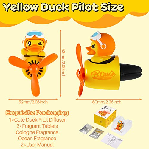 Tallew Car Air Freshener Cute Duck Diffuser Rotating Propeller Outlet Vent Fresheners Automotive Air Fresheners Aromathe