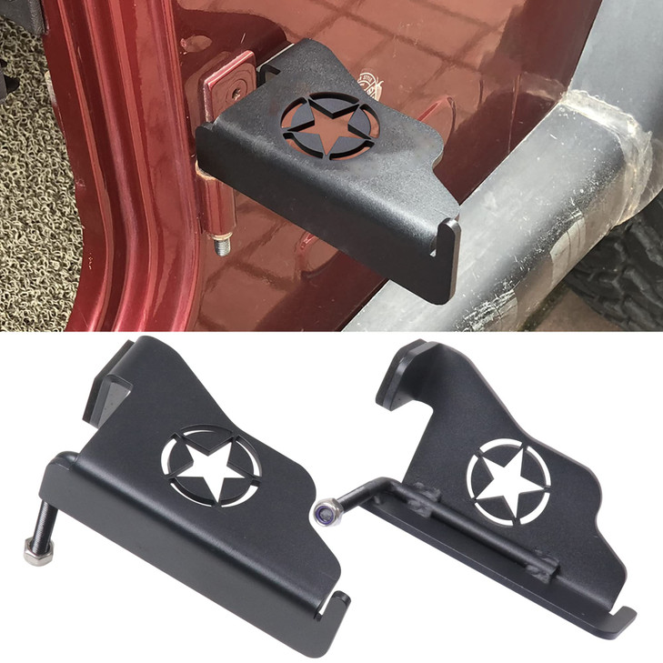 Front Foot Pegs for 19972006 Jeep Wrangler TJ Exterior Door Hinge Steel Rest Pedals Doors Off Foot Peg Accessories 1 Pai