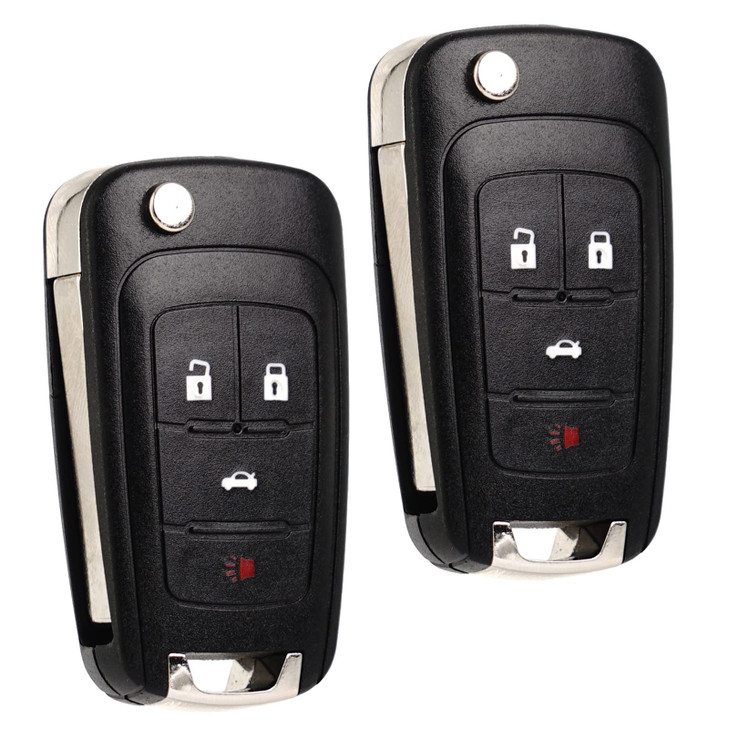 SUPALAND Flip Key Fob Replacement Fits for Chevy Cruze Equinox Camaro Impala 2010 2011 2012 2013 2014 2015 2016 2017 201