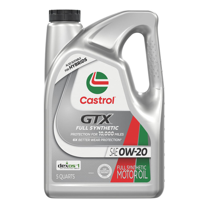 Castrol GTX Full Synthetic 0W20 Motor Oil 5 Quarts