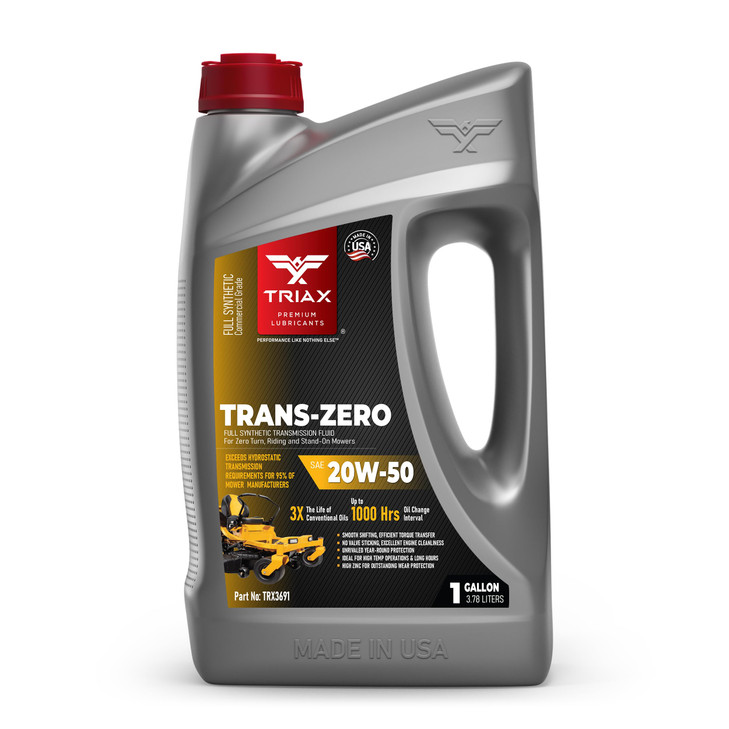 TRIAX Trans Zero 20W50 Full Synthetic HydroStatic Transmission Oil for ZeroTurn Mowers 1 Gallon