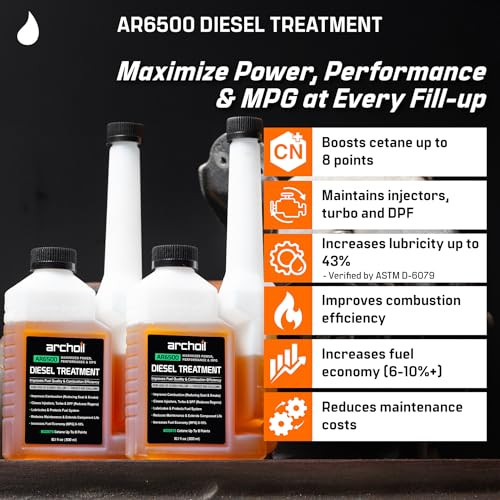 Archoil AR6500 Diesel Treatment 101 oz Four Pack Treats 400 Gallons Additive for All Diesel Vehicles