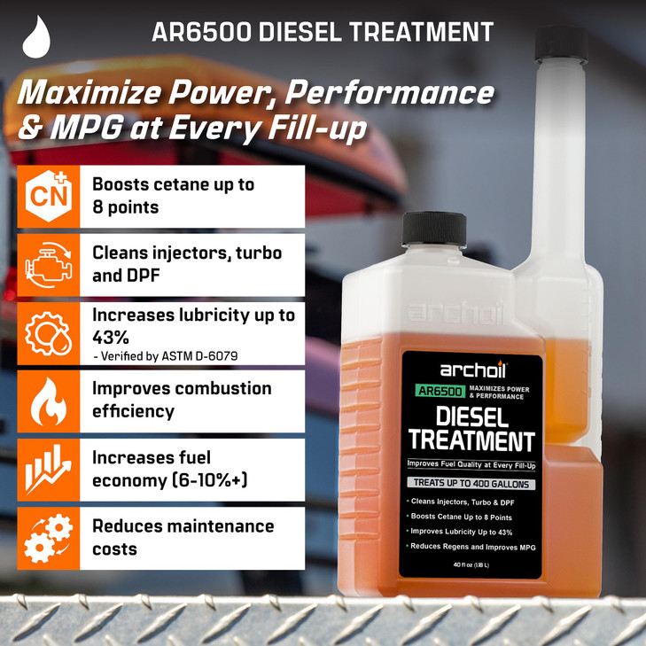 Archoil AR6500 Diesel Treatment 40 Ounces Treats 400 Gallons Additive for All Diesel Vehicles
