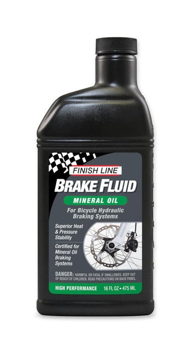 Finish Line Mineral Oil Bicycle Brake Fluid Low Viscosity Hydraulic Disc Brake Fluid for Smooth Lever Response and Enhan