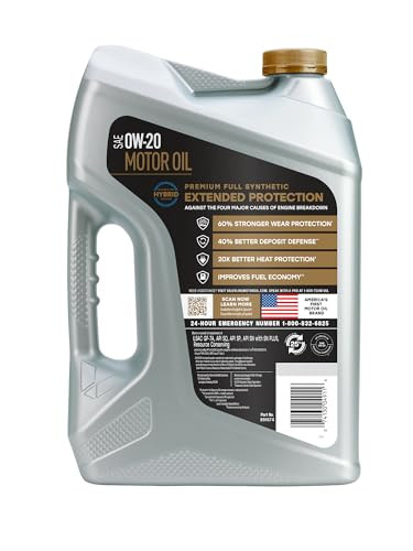 Valvoline Extended Protection Full Synthetic Motor Oil SAE 0W20 5 QT