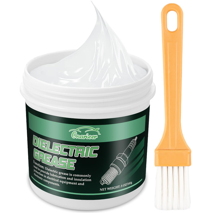 Onarieer 5 oz Dielectric Grease for Electrical Connectors Silicone Grease with A Brush Silicone Paste for Automotive Spa