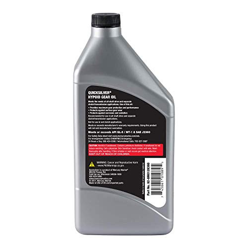Quicksilver 80W90 Motorcycle Hypoid Gear Oil 1 Quart