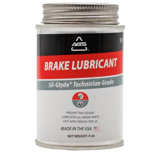 AGS Automotive Solutions 4oz Brush Top SILGlyde Silicone Brake Grease Premium Brake Caliper Grease and Brake Lubricant f