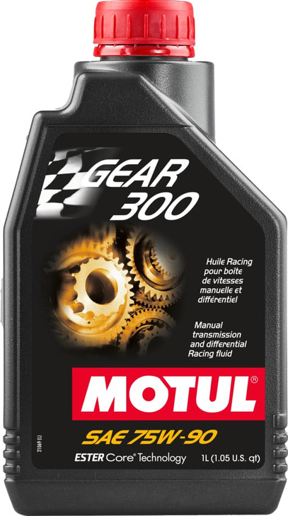 Motul 105777 Set of 5 Gear 300 75W90 Transmission Fluid 1Liter Bottles