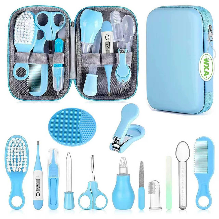 Baby Grooming Kit Infant Safety Care Set with Hair Brush Comb Nail Clipper Nasal AspiratorBaby Essentials Kit for Newbor