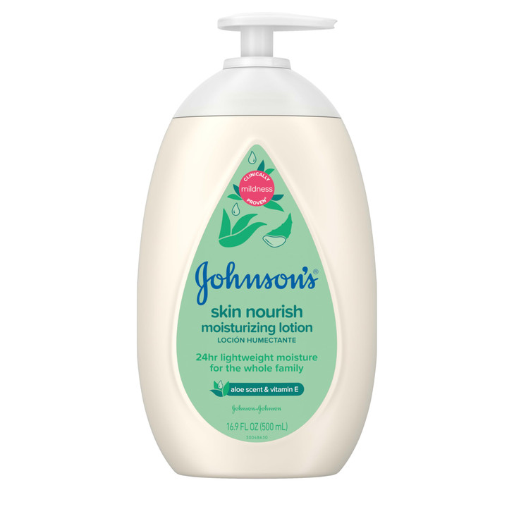 Johnsons Skin Nourish Moisturizing Baby Lotion with Aloe Vera Scent Vitamin E Gentle Lightweight Body Lotion for The Who