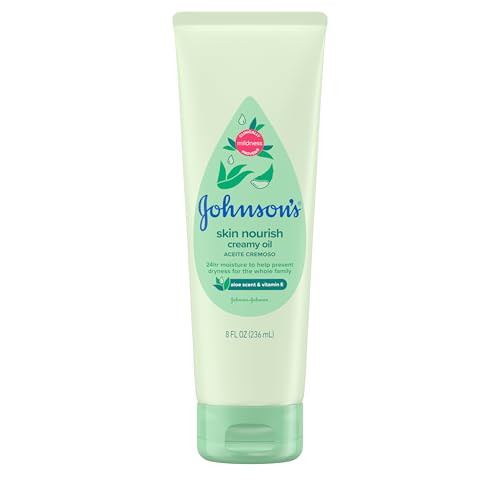 Johnsons Skin Nourish Creamy Oil Aloe Scent Vitamin E Creamy Oil Helps Prevent Dryness Moisturizes Babys Delicate Skin f
