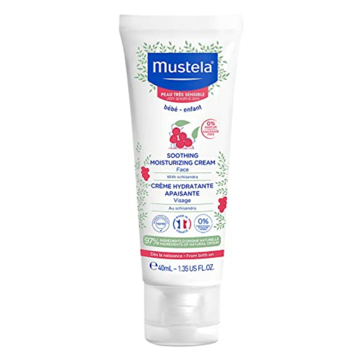 Mustela Baby Soothing Moisturizing Cream Face Moisturizer for Very Sensitive Skin with Natural Avocado Schizandra Berry