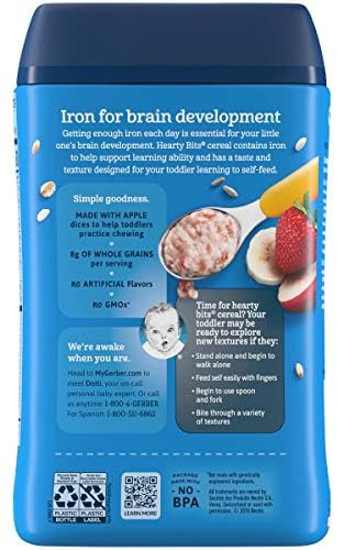 Gerber Baby Cereal Hearty Bits Multigrain Cereal Banana Apple Strawberry 8 Ounce