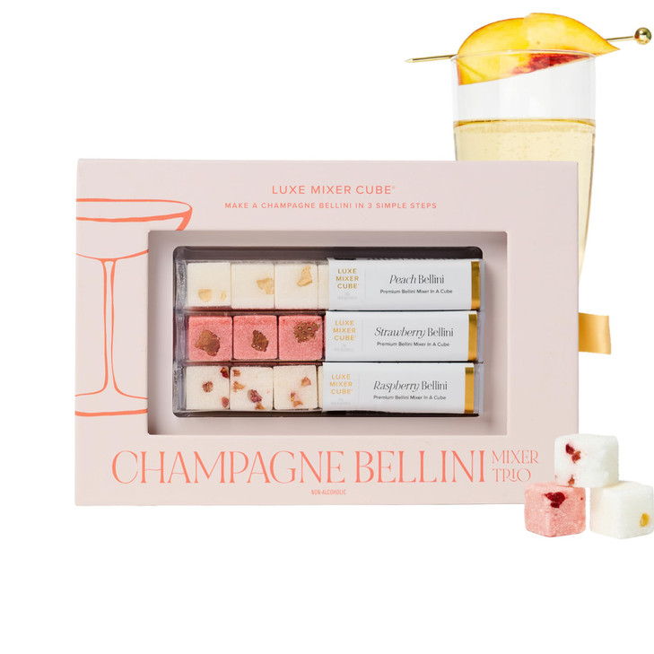 TEASPRESSA LUXE Mixology Cubes Instant Champagne Cocktail Kit 100 Natural Drink Mix for Cocktails Mocktails and Non Alco