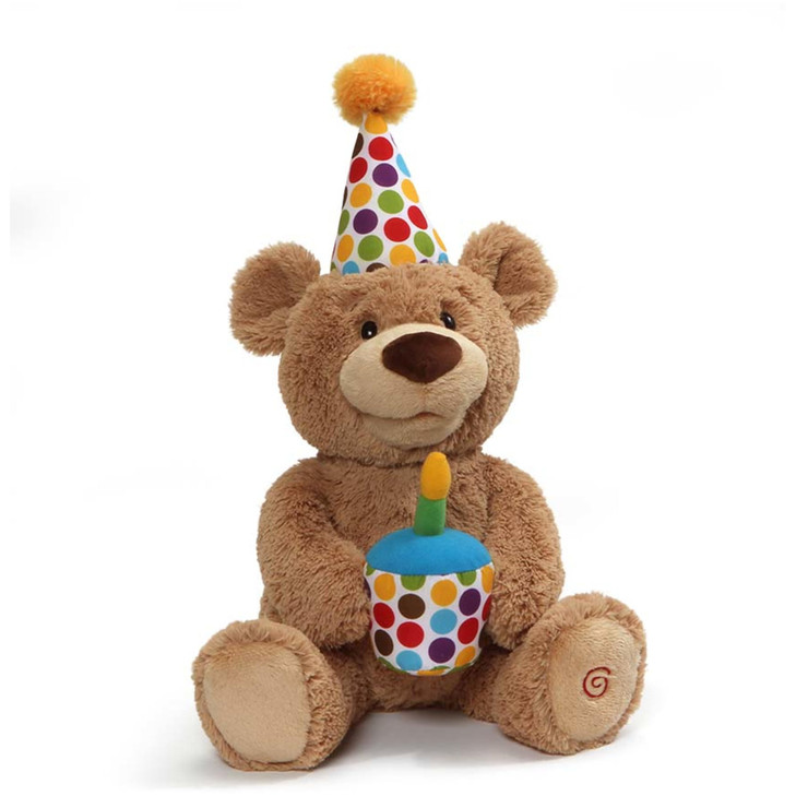 GUND Happy Birthday Teddy Bear Bear Animated Plush Toy GlowinTheDark Singing Stuffed Animal Brown 10