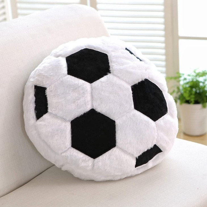 14inch Fluffy Soccer Balls Plush PillowSoft Soccer Ball Stuffed ToysDecorative Soccer Football Pillow Cushion Throw Pill