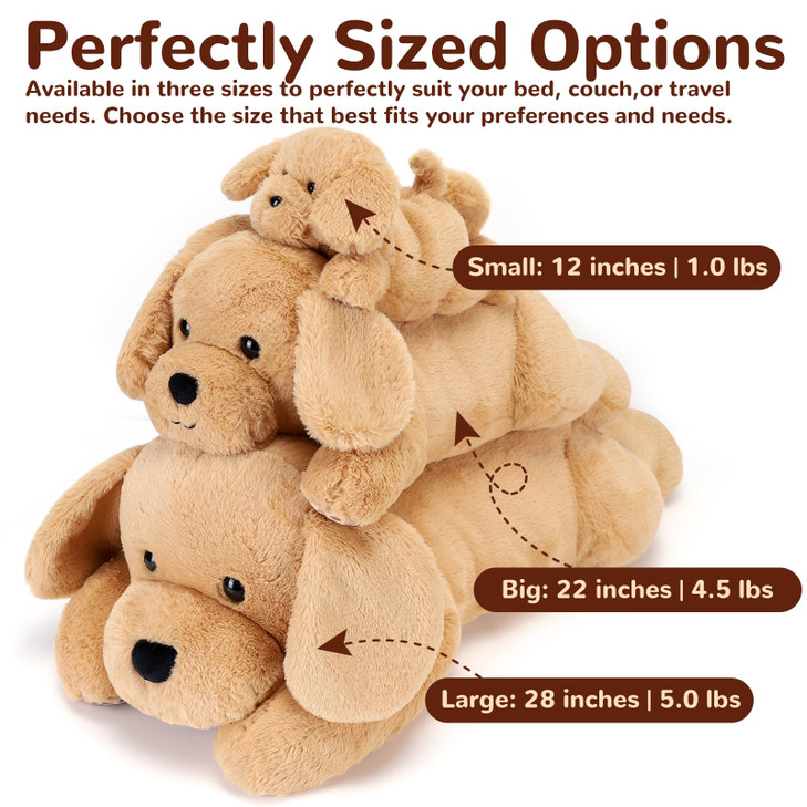 gnomantic Yellow Lab Weighted Stuffed Animals 12 Inch 10 Pounds Weighted Plushies Labradoodle Stuffed Animal Small Dog P