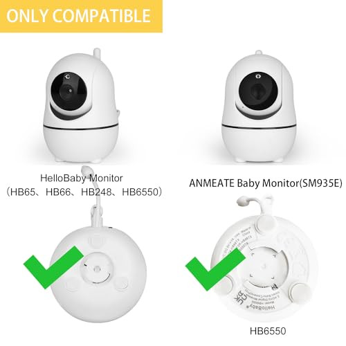 Flexible Baby Monitor Mount Compatible with HelloBaby HB65HB6550HB6558HB66HB248ANMEATE SM935ESM650 MonitorBaby Camera Mo
