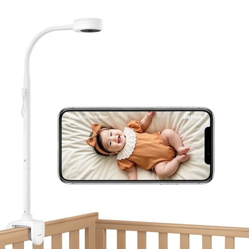 NETVUE Peekababy Baby Camera with Wireless Audio Adjustable Crib Mount Monitor Works via 24GHz WiFi for Wide Coverage St